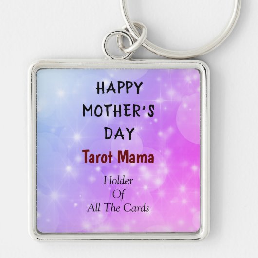 Happy Moederdag Tarot Mama design Sleutelhanger (Voorkant)
