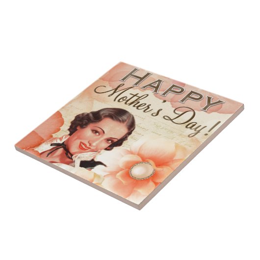 Happy Moederdag Tegeltje (Zijkant)