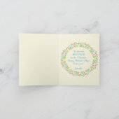 Happy Moederdag Tekst & Colorful Floral Design 2 Kaart (Binnen)