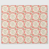 Happy Moederdag Tekst & Colorful Floral Design Cadeaupapier (Vlak)