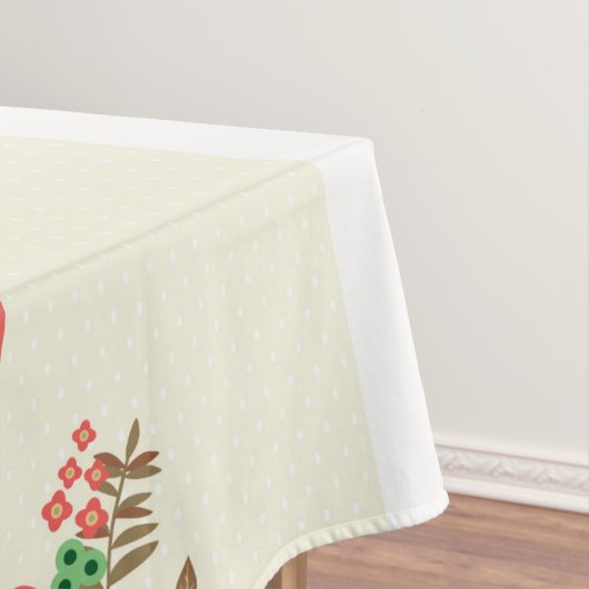 Happy Moederdag Tekst & Colorful Floral Design Tafelkleed (Voorbeeld)