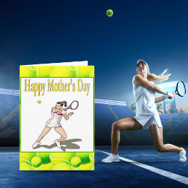 Happy Moederdag Tennis Mam Kaart