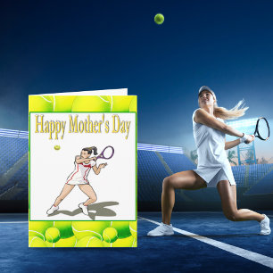 Happy Moederdag Tennis Mam Kaart