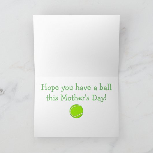 Happy Moederdag Tennis Mom Kaart (Binnen)