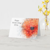 Happy Moederdag Teta Kaart (Gele Bloem)