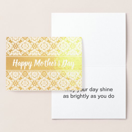 Happy Moederdag Text Sjabloon Elegant Gold (Display)