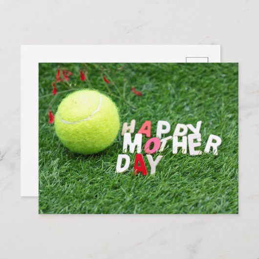 Happy Moederdag to Tennis player Kaart (Voorkant / Achterkant)