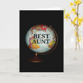 "Happy Moederdag to the Best Aunt on Earth"-auto Kaart (Gele Bloem)