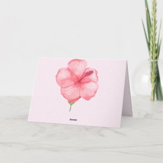 Happy Moederdag | Tropische Hibiscus-ventilator Kaart (Achterkant)