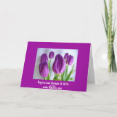 Happy Moederdag Tulip Kaart (Achterkant)