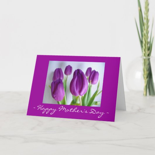 Happy Moederdag Tulip Kaart (Voorkant)