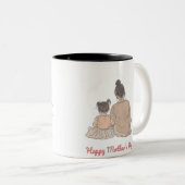 Happy Moederdag Tweekleurige Koffiemok (Voorkant rechts)