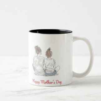 Happy Moederdag Tweekleurige Koffiemok