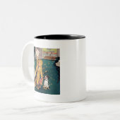 Happy Moederdag Tweekleurige Koffiemok (Voorkant links)