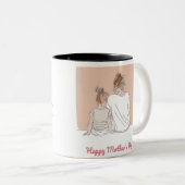 Happy Moederdag Tweekleurige Koffiemok (Voorkant rechts)