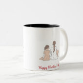 Happy Moederdag Tweekleurige Koffiemok (Voorkant rechts)