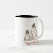 Happy Moederdag Tweekleurige Koffiemok (Voorkant rechts)