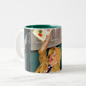 Happy Moederdag Tweekleurige Koffiemok (Voorkant links)