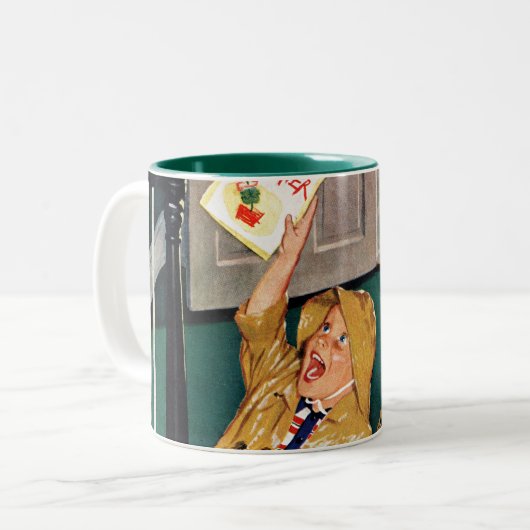 Happy Moederdag Tweekleurige Koffiemok (Voorkant links)