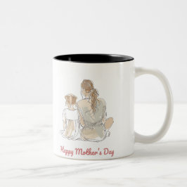 Happy Moederdag Tweekleurige Koffiemok