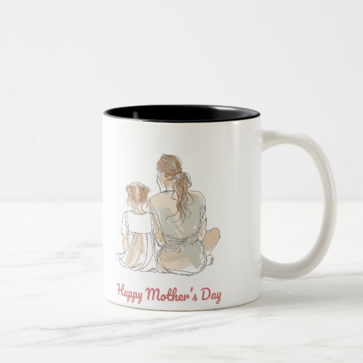 Happy Moederdag Tweekleurige Koffiemok (Rechts)