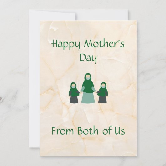Happy Moederdag Twin Mom Kaart (Voorkant)