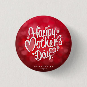 Happy Moederdag Typography-23534 Ronde Button 3,2 Cm