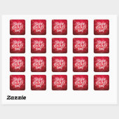 Happy Moederdag Typography-23534 Vierkante Sticker (Vel)