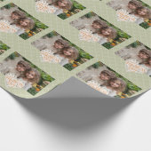 Happy Moederdag Typography Hartfoto Cadeaupapier (Hoek)