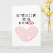 Happy Moederdag uit je kleine prinsessen Kaart (Gele Bloem)