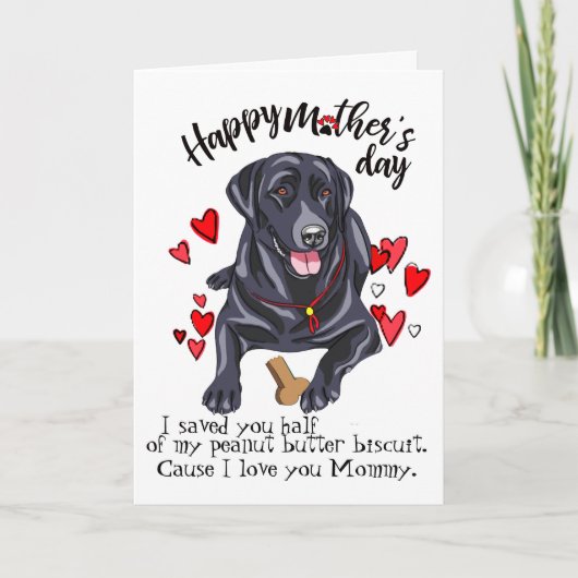 Happy Moederdag uit je labrador Retriever Kaart (Voorkant)