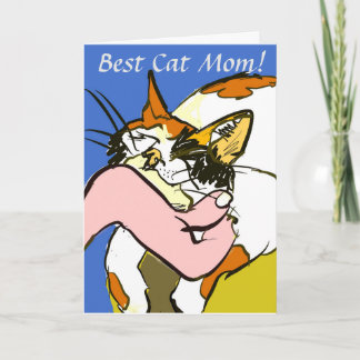 Happy Moederdag van Cat Pet Son Daughter Kaart