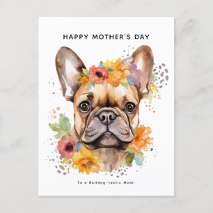 Happy Moederdag van de hond   Franse Bulldog Briefkaart