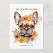 Happy Moederdag van de hond | Franse Bulldog Briefkaart (Voorkant)