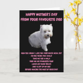 Happy Moederdag van de hond Kaart (Gele Bloem)