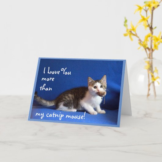 Happy Moederdag van de kat Kaart (Gele Bloem)