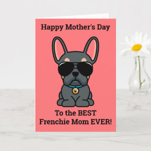 Happy Moederdag van Dog Blue Tan Frenchie Kaart