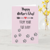 Happy Moederdag van Dog Cat Pet Fur Baby Kaart (Gele Bloem)