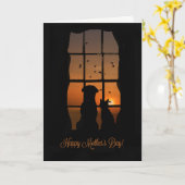 Happy Moederdag van Dog en Cat Kaart (Gele Bloem)