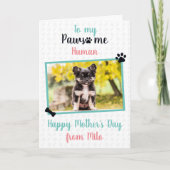 Happy Moederdag van Dog naar Pawsome mama Kaart (Voorkant)