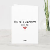 Happy Moederdag van je kleine meisje Kaart (Achterkant)