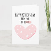Happy Moederdag van je kleine meisje Kaart (Voorkant)