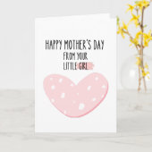 Happy Moederdag van je kleine meisje Kaart (Gele Bloem)