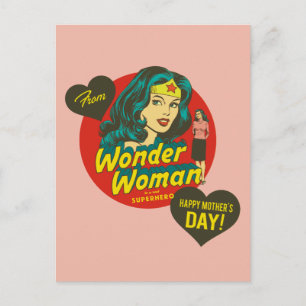 Happy Moederdag van Wonder Woman Uitnodiging Briefkaart