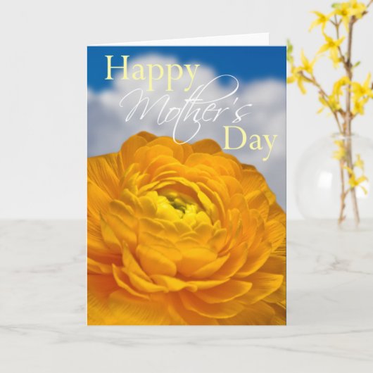 Happy Moederdag ventilatorfoto leeg Kaart (Gele Bloem)