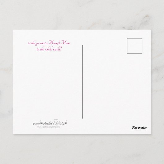 Happy Moederdag | Verjaardag Bluebell Briefkaart (Achterkant)