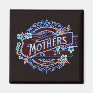 Happy Moederdag Victoriaans Floral Flowers Magneet