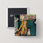 Happy Moederdag Vierkante Button 5,1 Cm (Voorkant /achterkant)