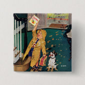 Happy Moederdag Vierkante Button 5,1 Cm (Voorkant)