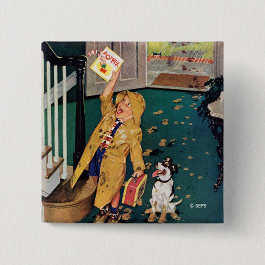 Happy Moederdag Vierkante Button 5,1 Cm (Voorkant)